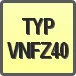 Piktogram - Typ: VNFZ40